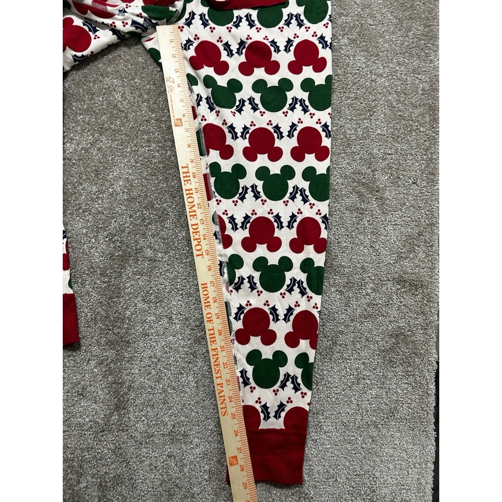 Hanna Andersson X Disney Mickey Mouse Adult Long John Pajama Pants Sz L Holiday - Picture 2 of 4